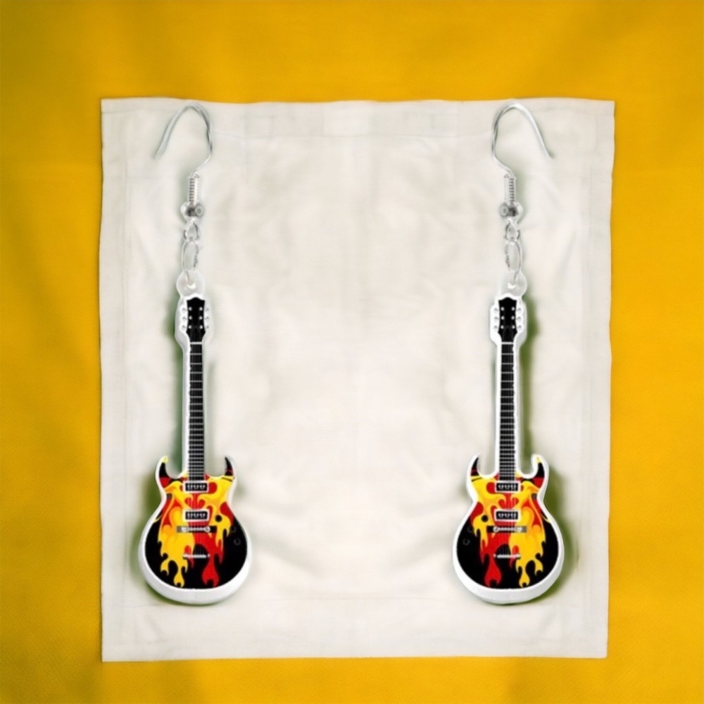 Strum Your Style: Adorable Guitar Dangle Earrings for Music Lovers! 🎶✨NWT